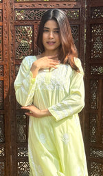 Load image into Gallery viewer, Falak  Women's Lucknowi Handcrafted Cotton Chikankari Kurti - HONC0220664