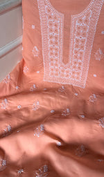 Load image into Gallery viewer, Farah Women's Lakhnavi Handcrafted Cotton Chikankari Suit Material - HONC0276748