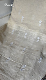 将图像加载到图库查看器中, Women's Lakhnavi Handcrafted Tissue Chanderi Unstitched Chikankari Kurta And Dupatta Set - HONC0347705