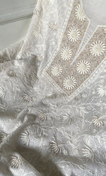 Load image into Gallery viewer, Women's Lakhnavi Handcrafted Maheshwari Mul Chanderi Kurta And Dupatta Set - HONC0312962