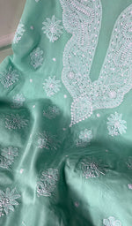 将图像加载到图库查看器中, Aashi Women's Lakhnavi Handcrafted Cotton Chikankari Suit Material - HONC0285036