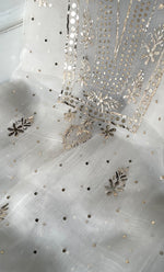 Load image into Gallery viewer, Women's Lakhnavi Handcrafted Pure Organza Chikankari Unstitched Kurta And Dupatta Set- HONC032185