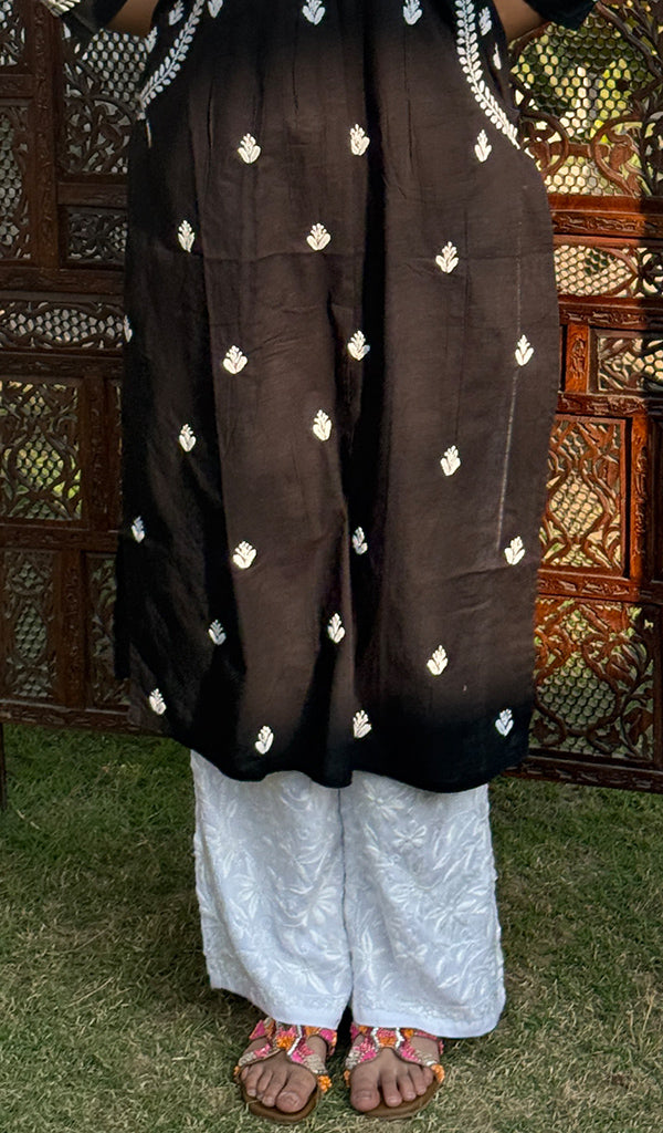 Women's Lakhnavi Handcrafted Cotton Chikankari Kurti - HONC0268636