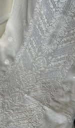 将图像加载到图库查看器中, Women's Lakhnavi Handcrafted Mul Chanderi Unstitched Kurta And Dupatta Set - HONC0282223