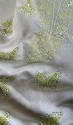 Load image into Gallery viewer, Titlee Women's Lakhnavi Handcrafted Mul Chanderi Unstitched Kurta And Dupatta Set - HONC0284777