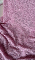 Load image into Gallery viewer, Women's Lakhnavi Handcrafted Viscose Georgette Chikankari Full Suit Material - HONC0267287