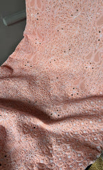 Load image into Gallery viewer, Women's Lakhnavi Handcrafted Unstitched Cotton Chikankari Suit Material - HONC0264458