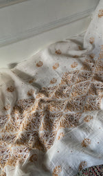 Load image into Gallery viewer, Women's Lakhnavi Handcrafted Mul Chanderi Unstitched Kurta And Dupatta Set - HONC0359796