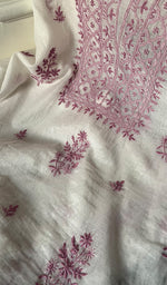 Load image into Gallery viewer, Women's Lakhnavi Handcrafted Mul Chanderi Unstitched Kurta And Dupatta Set - HONC0273055