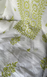 Load image into Gallery viewer, Women's Lakhnavi Handcrafted Mul Chanderi Unstitched Kurta And Dupatta Set - HONC0317069
