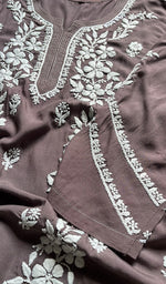 将图像加载到图库查看器中, Women's Lakhnavi Handcrafted Cotton Chikankari Kurti- HONC0301043