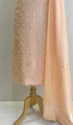 将图像加载到图库查看器中, Women's Lakhnavi Handcrafted Maheshwari Mul Chanderi Kurta And Dupatta Set - HONC0186850
