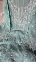 将图像加载到图库查看器中, Laiba Women's Lakhnavi Handcrafted Mul Chanderi Semi - Stitched Anarkali And Dupatta Set - HONC0267869