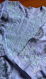 将图像加载到图库查看器中, Women's Lucknowi Handcrafted Cotton Chikankari Kurti - HONC0300974