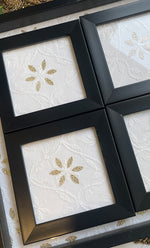 Load image into Gallery viewer, Chikankari Tray with Four Coasters - HONC0310953