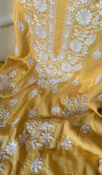 将图像加载到图库查看器中, Women's Lakhnavi Handcrafted Modal Cotton Chikankari Suit Material - HONC0275954