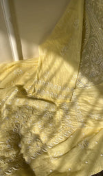 Load image into Gallery viewer, Women's Lakhnavi Handcrafted Mul Chanderi Unstitched Kurta And Dupatta Set - HONC0277642