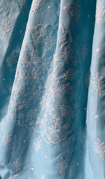 Load image into Gallery viewer, Fairoz Women's Lakhnavi Handcrafted Cotton Chikankari Saree - HONC0232512