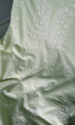 Load image into Gallery viewer, Alveena Women's Lakhnavi Handcrafted Cotton Unstitched Chikankari Kurta And Kurta Dupatta Set - HONC0101900