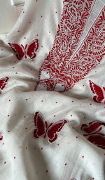 Load image into Gallery viewer, Titlee Women's Lakhnavi Handcrafted Mul Chanderi Kurta And Dupatta Set - HONC0282819