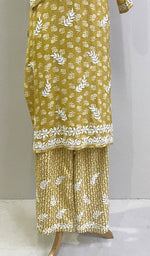 Load image into Gallery viewer, Sonakshi Women's Lakhnavi Handcrafted Modal Cotton Chikankari Kurta And Palazzo Set - HONC0203564