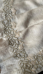 Load image into Gallery viewer, Women's Lakhnavi Handcrafted Munga Silk Chikankari Dupatta - HONC01252245