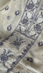 将图像加载到图库查看器中, Tasbiya Women's Lakhnavi Handcrafted Mul Chanderi Unstitched Kurta And Dupatta Set - HONC0282546