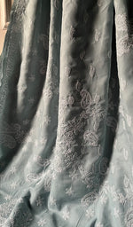 Load image into Gallery viewer, Fairoz Women's Lakhnavi Handcrafted Cotton Chikankari Saree - HONC0232514