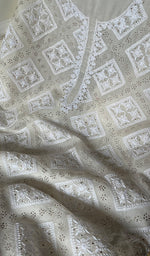 将图像加载到图库查看器中, Women's Lakhnavi Handcrafted Pure Organza Chikankari Unstitched Kurta And Dupatta Set- HONC0292518