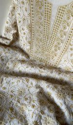 将图像加载到图库查看器中, Women's Lakhnavi Handcrafted Maheshwari Mul Chanderi Kurta And Dupatta Set - HONC0267215