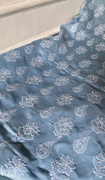 Load image into Gallery viewer, Women's Lakhnavi Handcrafted Cotton Unstitched Chikankari Suit Material - HONC0360797