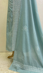 Load image into Gallery viewer, Women's Lakhnavi Handcrafted Cotton Chikankari Kurta And Dupatta Set- HONC0154884