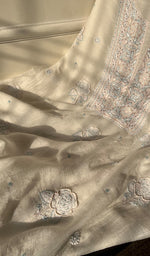 Load image into Gallery viewer, Women's Lakhnavi Handcrafted Mul Chanderi Unstitched Kurta And Dupatta Set - HONC0297197