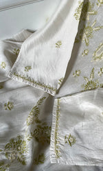 Load image into Gallery viewer, Women's Lakhnavi Handcrafted Chanderi Silki Semi - Stitched Kurta And Dupatta Set - HONC0314232