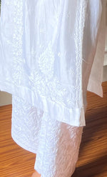 Load image into Gallery viewer, Women's Lucknowi Handcrafted Cotton Chikankari Palazzo - HONC0254843