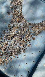 将图像加载到图库查看器中, Marifa Women's Lakhnavi Handcrafted Pure Organza Chikankari Unstitched Kurta And Dupatta Set- HONC0301642