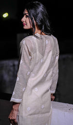 Load image into Gallery viewer, Women's Lakhnavi Handcrafted Cotton Chikankari Kurta And Palazzo Set - HONC0211793