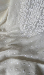 将图像加载到图库查看器中, Women's Lakhnavi Handcrafted Mul Chanderi Unstitched Kurta And Dupatta Set - HONC0290739