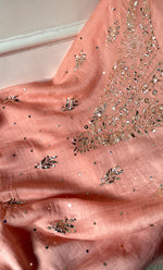 Load image into Gallery viewer, Women's Lakhnavi Handcrafted Unstitched Mul Chanderi Kurta And Dupatta Set - HONC0323632