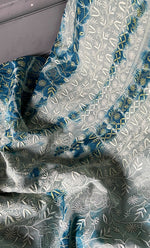 将图像加载到图库查看器中, Women's Lakhnavi Handcrafted Munga Silk Chikankari Kurta And Dupatta Set- HONC0285357
