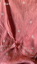 将图像加载到图库查看器中, Women's Lakhnavi Handcrafted Tissue Chanderi Semi - Stitched Kurta And Dupatta Set - HONC0267045
