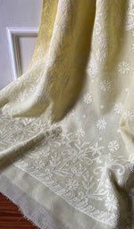 Load image into Gallery viewer, Women's Lakhnavi Handcrafted Cotton Chikankari Saree - HONC0188920