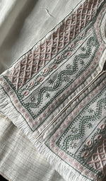 将图像加载到图库查看器中, Women's Lakhnavi Handcrafted Mul Chanderi Semi - Stitched Kurta And Dupatta Set - HONC0186713