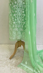 Load image into Gallery viewer, Women's Lucknowi Handcrafted Faux-Georgette Chikankari Suit Material-HONC0154324
