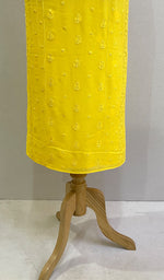 将图像加载到图库查看器中, Lucknowi Handcrafted Viscose Georgette Chikankari Unstitched Men's Kurta Fabric - HONC0228238