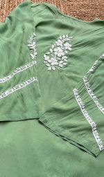 将图像加载到图库查看器中, Women's Lucknowi Handcrafted Modal Cotton Chikankari Kurti - HONC0301038