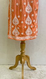 将图像加载到图库查看器中, Zulekha Women's Lucknowi Handcrafted Printed Cotton Chikankari Gown - HONC0150415