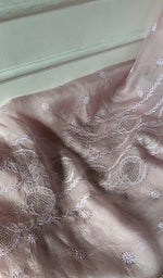 Load image into Gallery viewer, Women's Lakhnavi Handcrafted Pure Organza Chikankari Unstitched Kurta And Dupatta Set- HONC0341958