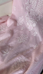 Load image into Gallery viewer, Women's Lakhnavi Handcrafted Mul Chanderi Unstitched Kurta And Dupatta Set - HONC0266978