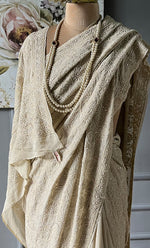 Load image into Gallery viewer, Women's Lakhnavi Handcrafted Pure Silk Georgette Chikankari - HONC0288394
